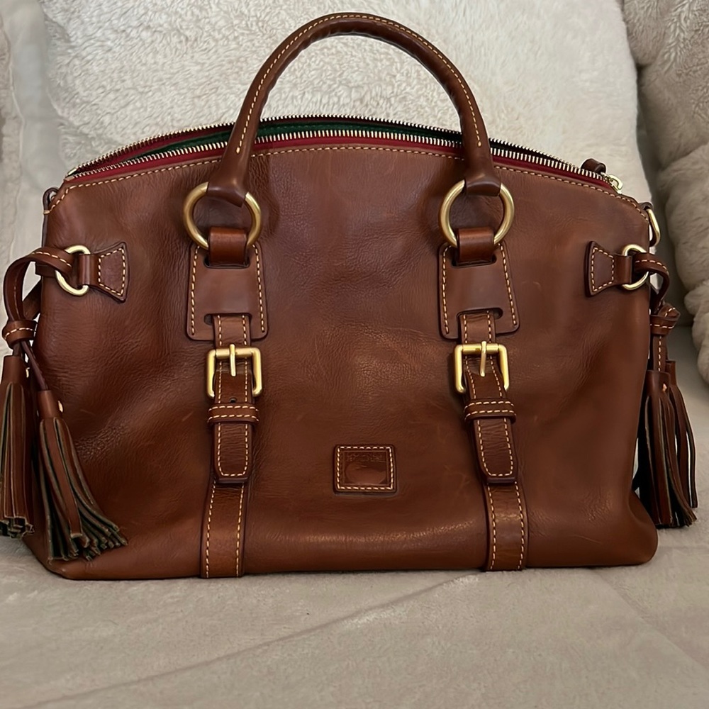 Dooney& Bourke Florentine Bristol Chestnut Leather Satchel